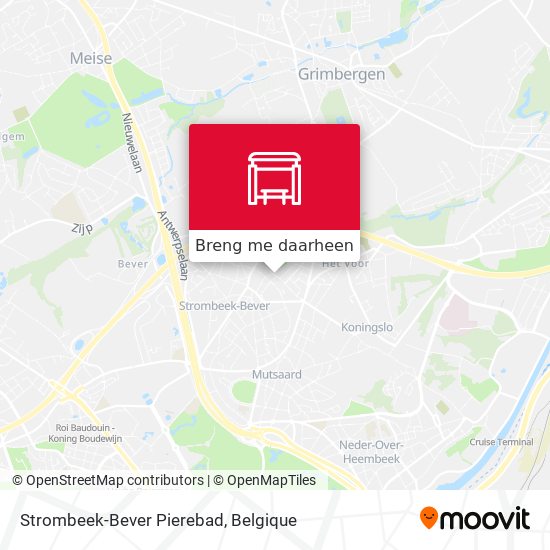 Strombeek-Bever Pierebad kaart