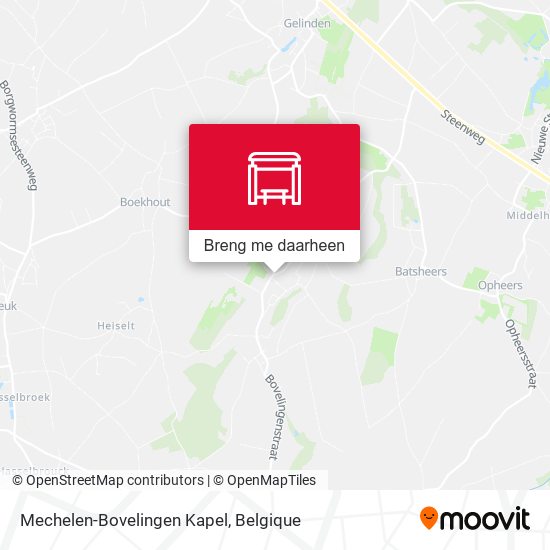 Mechelen-Bovelingen Kapel kaart