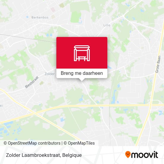 Zolder Laambroekstraat kaart