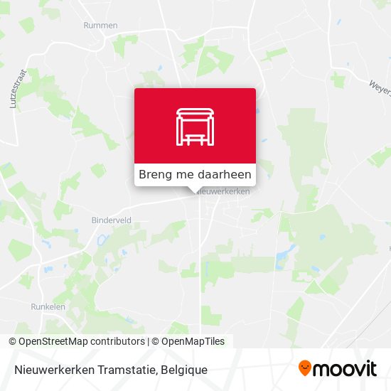 Nieuwerkerken Tramstatie kaart