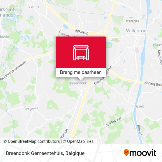 Breendonk Gemeentehuis kaart