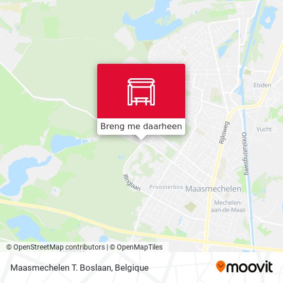 Maasmechelen T. Boslaan kaart