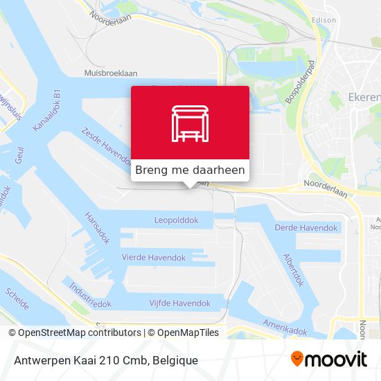 Antwerpen Kaai 210 Cmb kaart