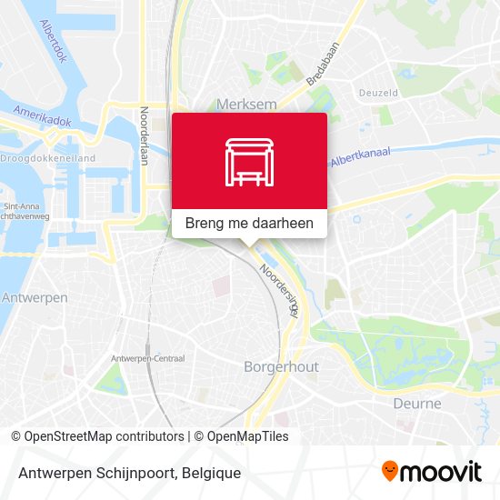 Antwerpen Schijnpoort kaart