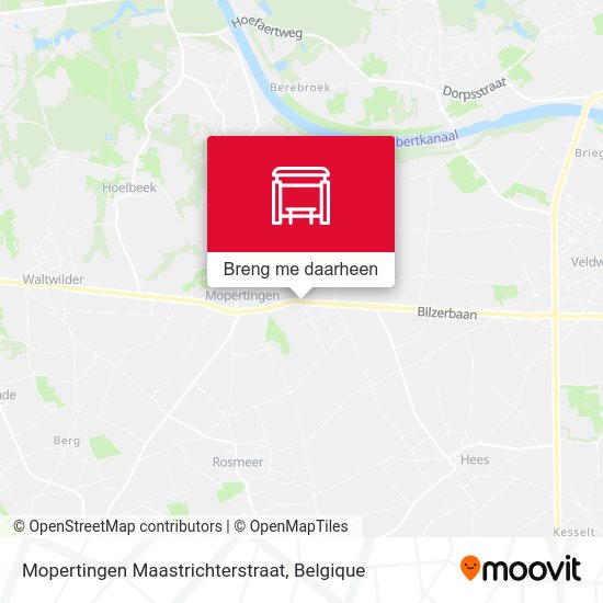 Mopertingen Maastrichterstraat kaart