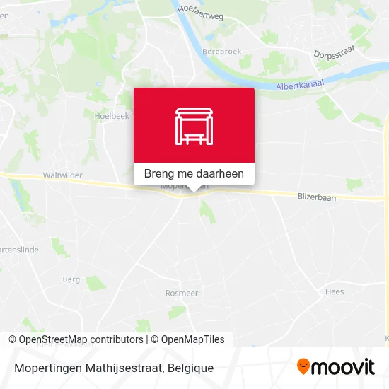 Mopertingen Mathijsestraat kaart