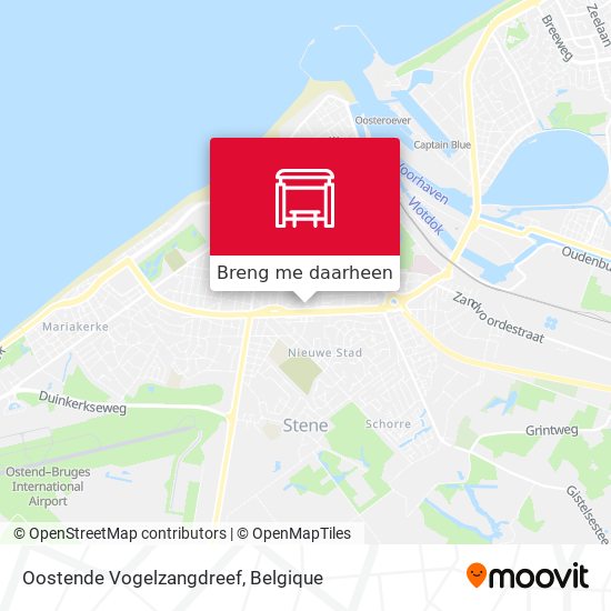 Oostende Vogelzangdreef kaart