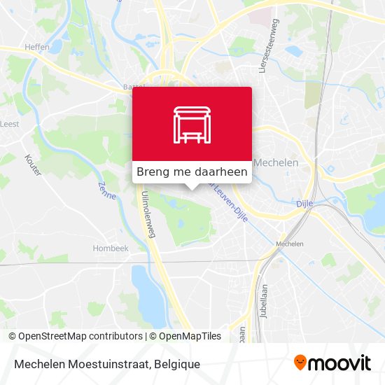 Mechelen Moestuinstraat kaart