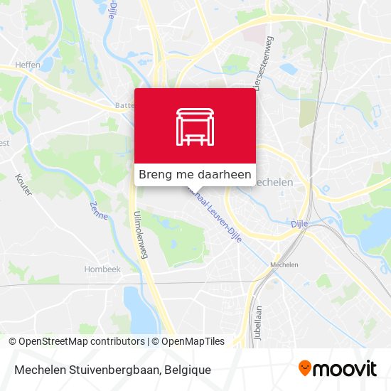 Mechelen Stuivenbergbaan kaart