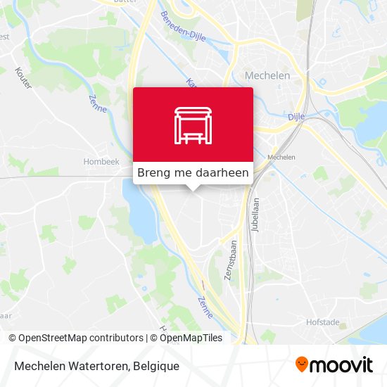 Mechelen Watertoren kaart