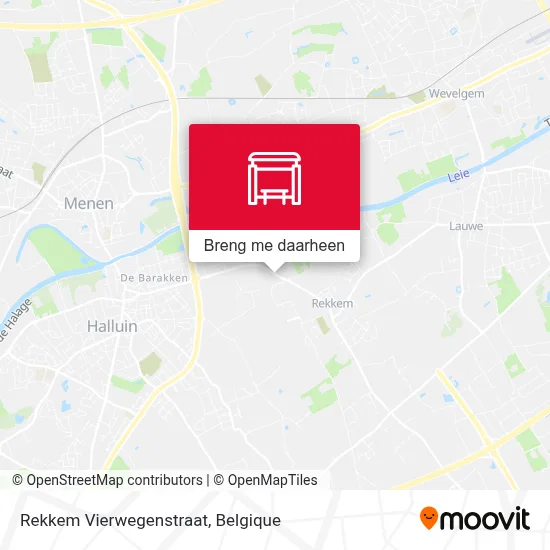 Rekkem Vierwegenstraat kaart