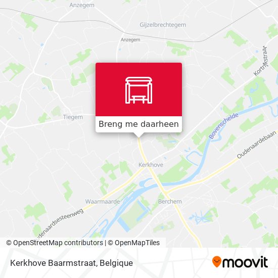 Kerkhove Baarmstraat kaart