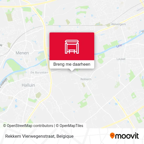 Rekkem Vierwegenstraat kaart
