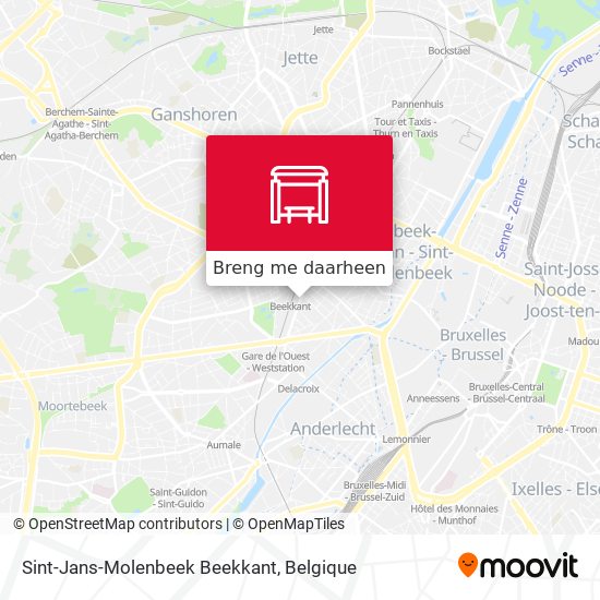 Sint-Jans-Molenbeek Beekkant kaart