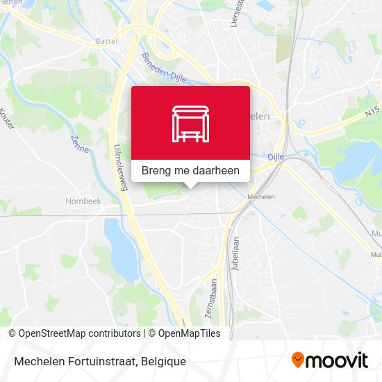 Mechelen Fortuinstraat kaart