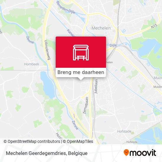 Mechelen Geerdegemdries kaart