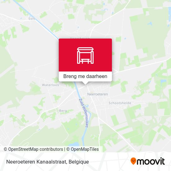 Neeroeteren Kanaalstraat kaart