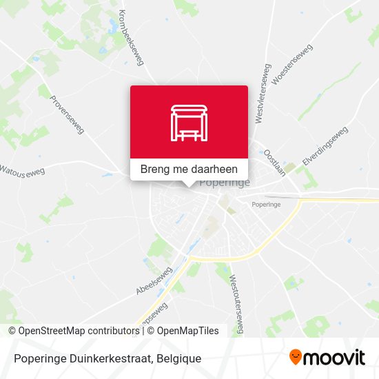 Poperinge Duinkerkestraat kaart