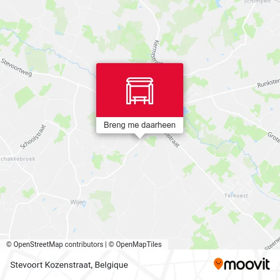 Stevoort Kozenstraat kaart