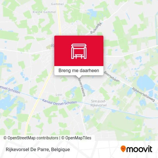 Rijkevorsel De Parre kaart