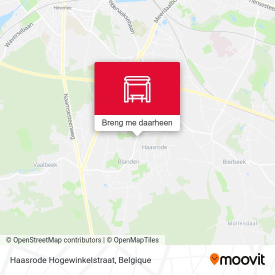 Haasrode Hogewinkelstraat kaart