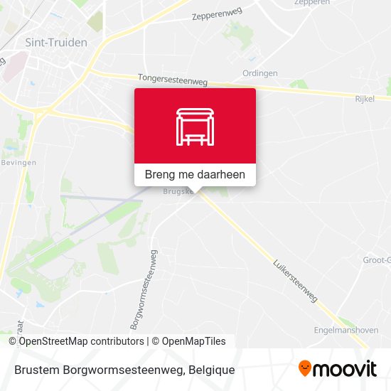 Brustem Borgwormsesteenweg kaart