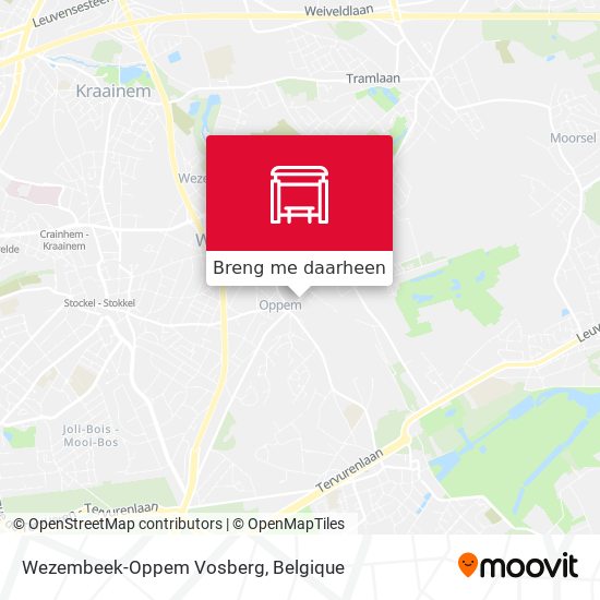 Wezembeek-Oppem Vosberg kaart