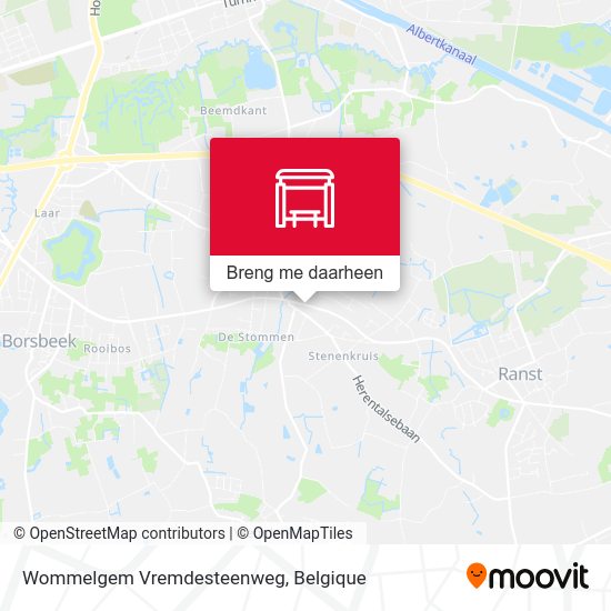 Wommelgem Vremdesteenweg kaart