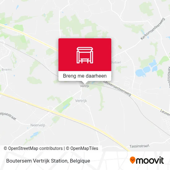 Boutersem Vertrijk Station kaart