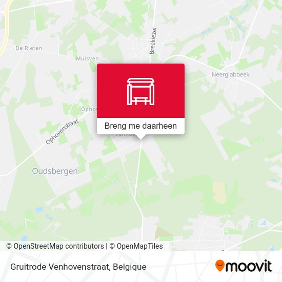 Gruitrode Venhovenstraat kaart