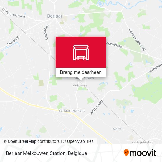 Berlaar Melkouwen Station kaart