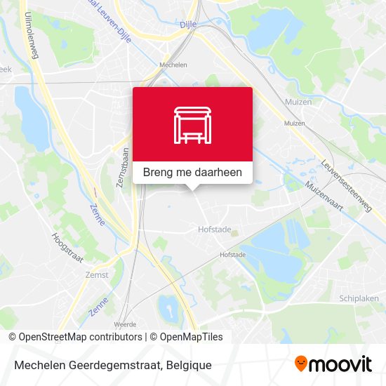 Mechelen Geerdegemstraat kaart