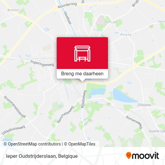 Ieper Oudstrijderslaan kaart