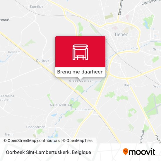 Oorbeek Sint-Lambertuskerk kaart