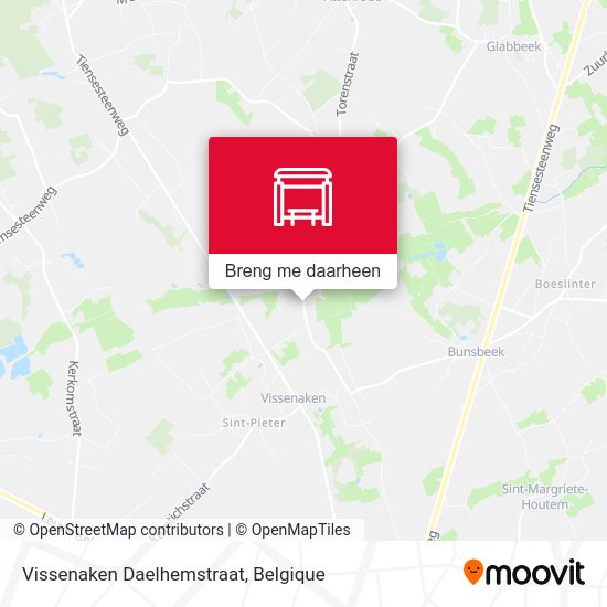 Vissenaken Daelhemstraat kaart