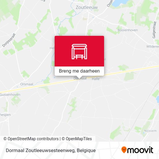 Dormaal Zoutleeuwsesteenweg kaart