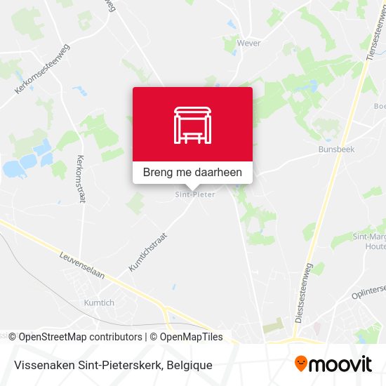 Vissenaken Sint-Pieterskerk kaart