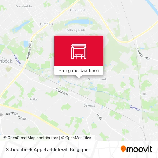 Schoonbeek Appelveldstraat kaart