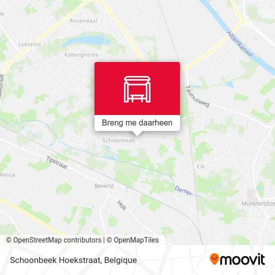 Schoonbeek Hoekstraat kaart