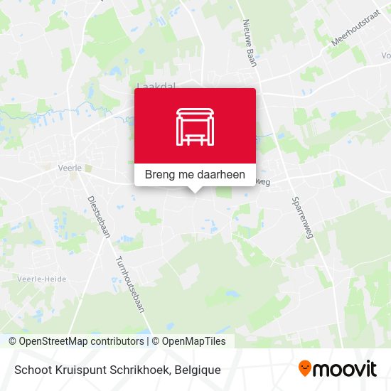 Schoot Kruispunt Schrikhoek kaart