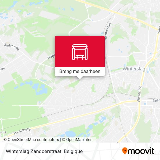 Winterslag Zandoerstraat kaart