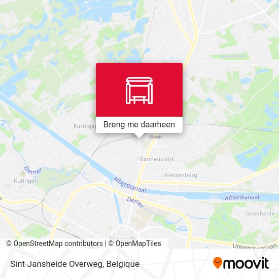Sint-Jansheide Overweg kaart