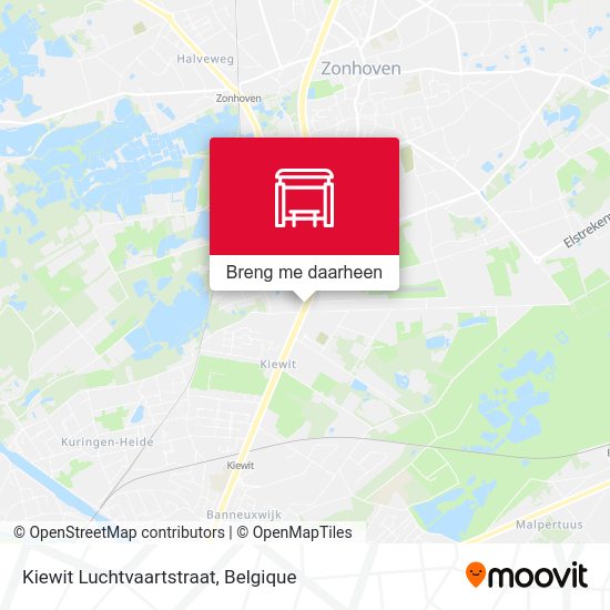 Kiewit Luchtvaartstraat kaart