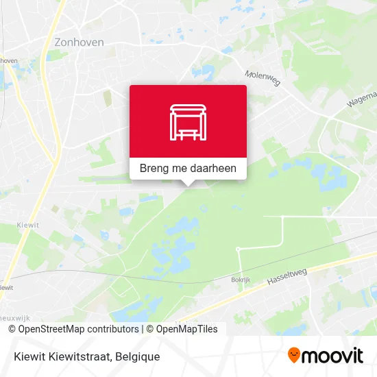 Kiewit Kiewitstraat kaart