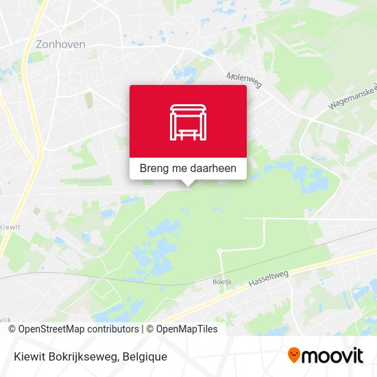 Kiewit Bokrijkseweg kaart