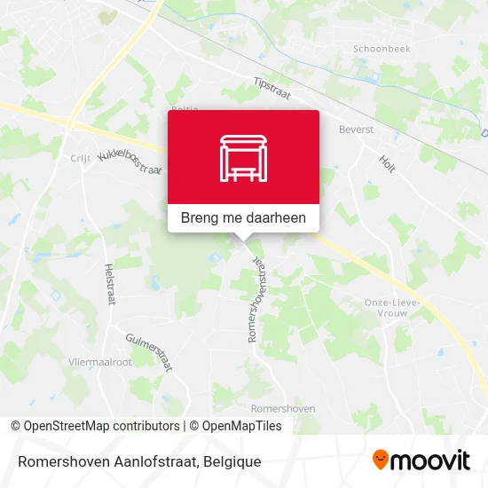 Romershoven Aanlofstraat kaart
