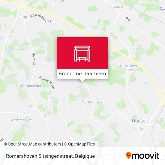 Romershoven Sitsingenstraat kaart