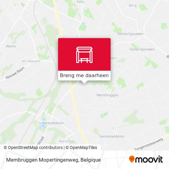 Membruggen Mopertingenweg kaart