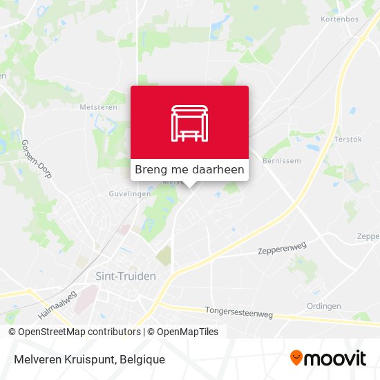 Melveren Kruispunt kaart