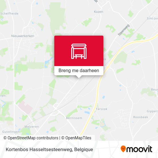 Kortenbos Hasseltsesteenweg kaart